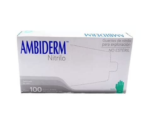 GUANTE DE NITRILO AMBIDERM TALLA MEDIANA CAJA CON 100 55 OFF