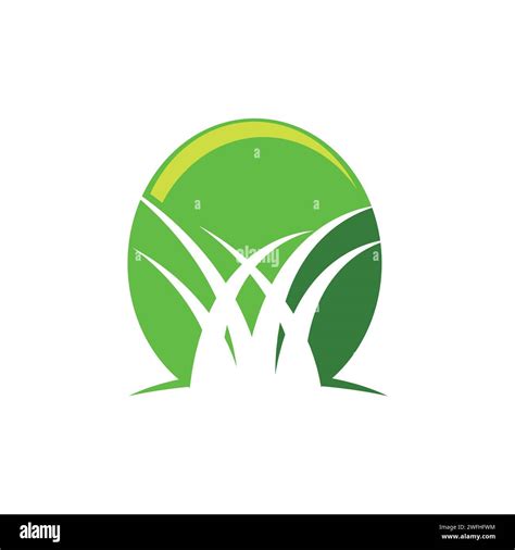 Lawn Logo Vector Icon Illustration Of Lawn Care Landscape Grass And