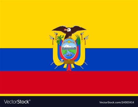 National ecuador flag Royalty Free Vector Image