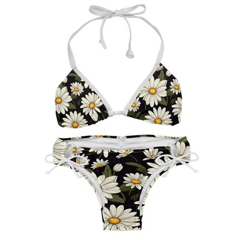 Daisy Adjustable Strap Bikini Set With Detachable Sponge Two Pack Ideal For All Swim Suit