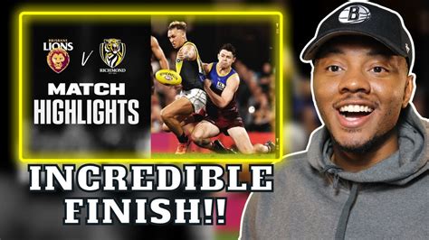 American Reacts To Brisbane Lions V Richmond Highlights Elimination Final 2022 Afl Youtube