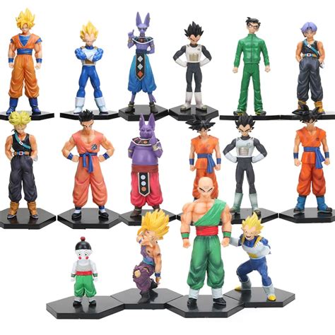 4pcs Set Dragon Ball Z Toys Action Figures Super Saiyan Son Goku Gohan