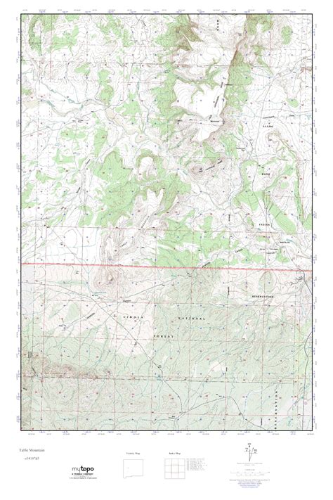 Mytopo Table Mountain New Mexico Usgs Quad Topo Map