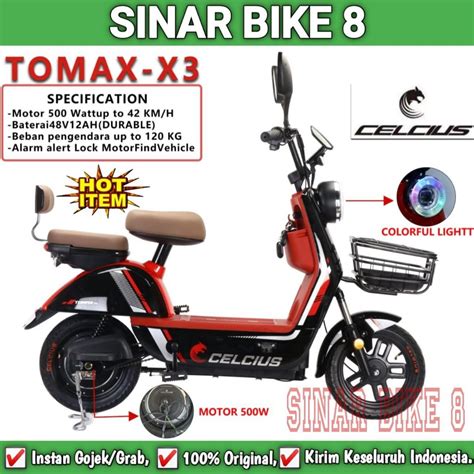 Jual Sepeda Listrik Celcius Tomax X Electric E Bike Watt Shopee