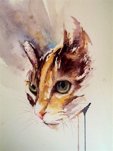 Tabby By Sarahstokes On Deviantart Watercolor Cat Watercolor Cat