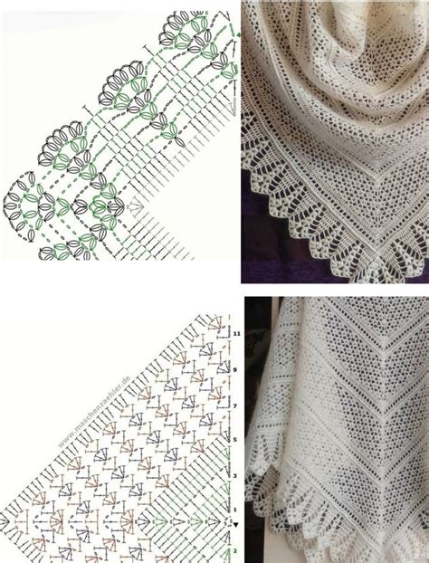 Pin by Elżbieta Wawrzyniak on Wzory szydełkowe Crochet lace shawl