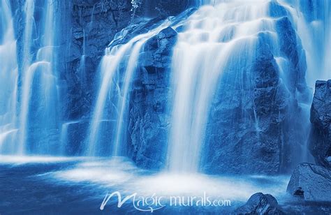 Blue Waterfall Wallpaper Wall Mural By Magic Murals