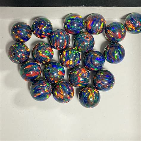 Hq Mm To Mm Op Synthetic Black Fire Opal Opal Drilled Mm Hole