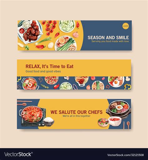 Cooking Banner Template Design For Brochureweb Vector Image