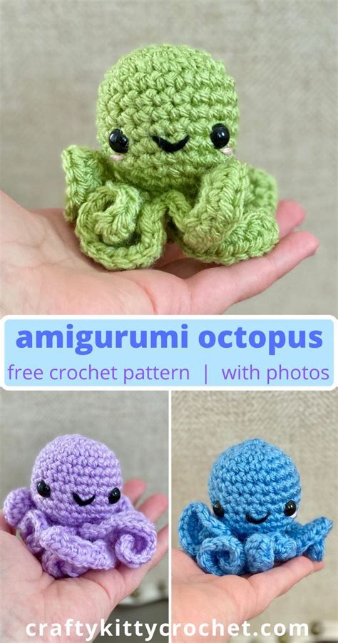 Kawaii Octopus Crochet Pattern ~ Crafty Kitty Crochet Octopus Crochet Pattern Crochet