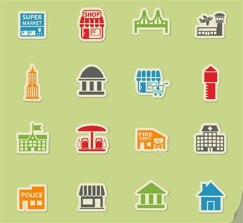 Premium Vector Infrastructure Icon Set