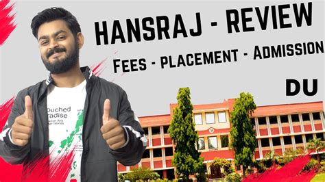 Hansraj College Reviews Delhi University Fees Placement Exposure