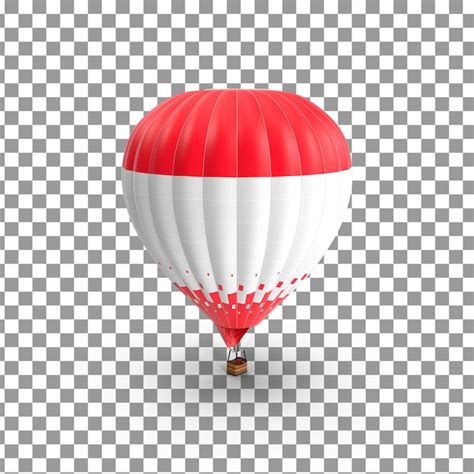 Premium PSD PSD 3D Hot Air Balloon Top On Isolated And Transparent Background