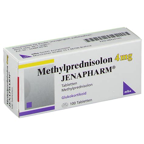 Methylprednisolon 4 Mg JENAPHARM 100 St Mit Dem E Rezept Kaufen Shop