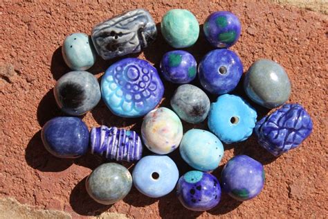 Set Of Handmade Pottery Beads Handmade Ceramic Beads Etsy