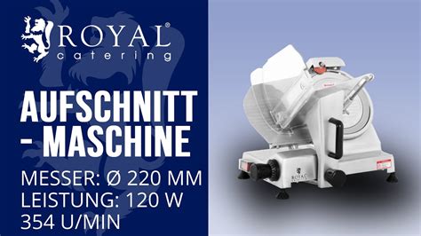 Aufschnittmaschine Royal Catering RCAM 220B Produktpräsentation YouTube