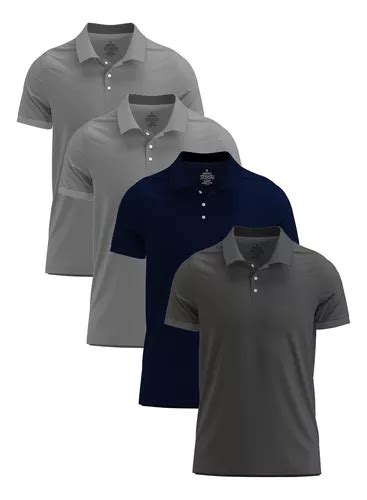 Kit Camisas Polos Masculinas Slim Malha Piquet Frete Gr Tis