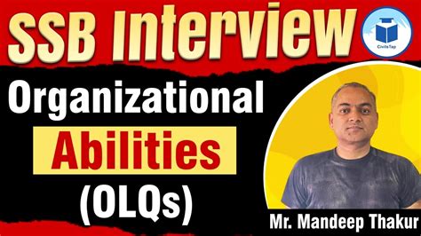 Organizational Abilities SSB Interview OLQs CivilsTap YouTube