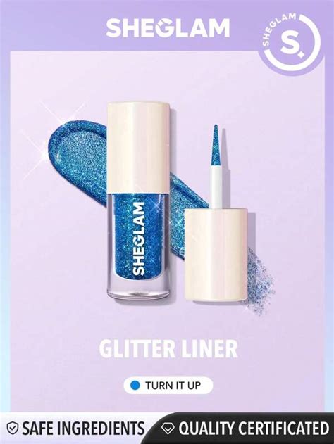 SHEGLAM Insta Party Glitter Liner Turn It Up Liquid Eyeshadow Gel Blue