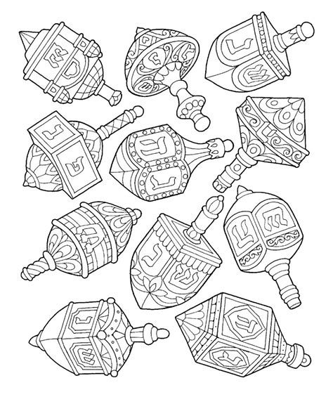 Dreidel Printable Coloring Sheet