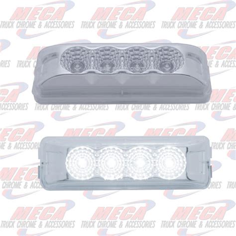 Large Dually Light White Led With Reflectors Meca Truck Chrome