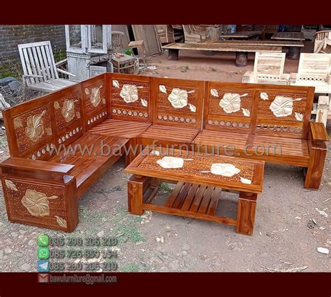 Jual Kursi Sudut Kayu Minimalis Dari Jati Karya Jepara Bawu Furniture