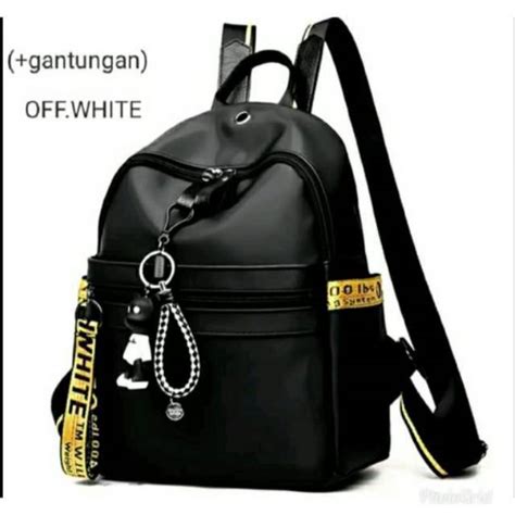 Jual Tas Ransel Off White Backpack Fashion Ala Korea Tas Gendong Wanita