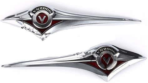 Gas Tank Emblem Badge Decals Chrome For Kawasaki Vulcan Vn