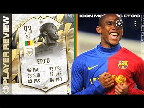 93 Icon Moments Eto O Review FIFA 22 ULTIMATE TEAM YouTube