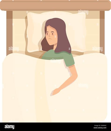 Heavy Insomnia Icon Cartoon Vector Sleep Disorder Woman Bed Stock Vector Image And Art Alamy