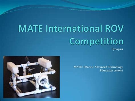 Mate International Rov Competition