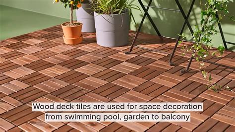 Interlocking Deck Tile 30x30cm Acacia Hardwood Deck Tile Interlocking