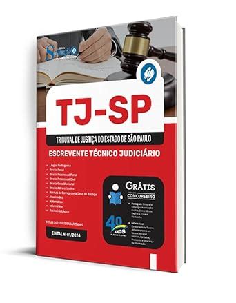 Apostila TJ SP Escrevente Técnico Judiciário Amazon br