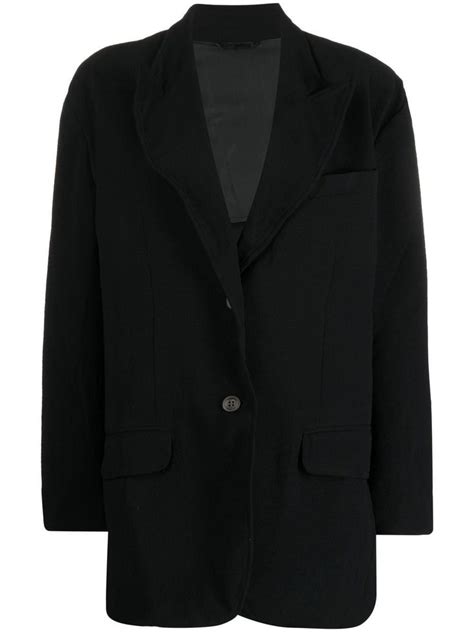 Acne Studios Single Breasted Oversized Blazer Farfetch Black Blazers