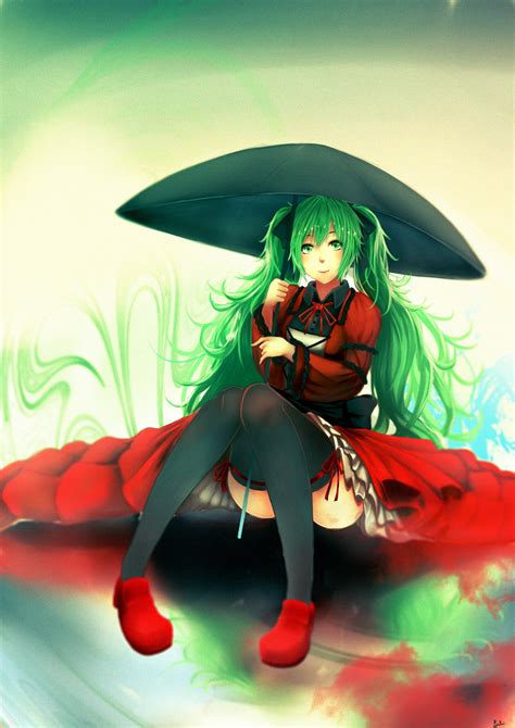 Wallpaper Illustration Anime Girls Green Eyes Cartoon Vocaloid