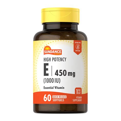 Sundance Vitamins High Potency E 1000 Iu Softgels 60 Ea