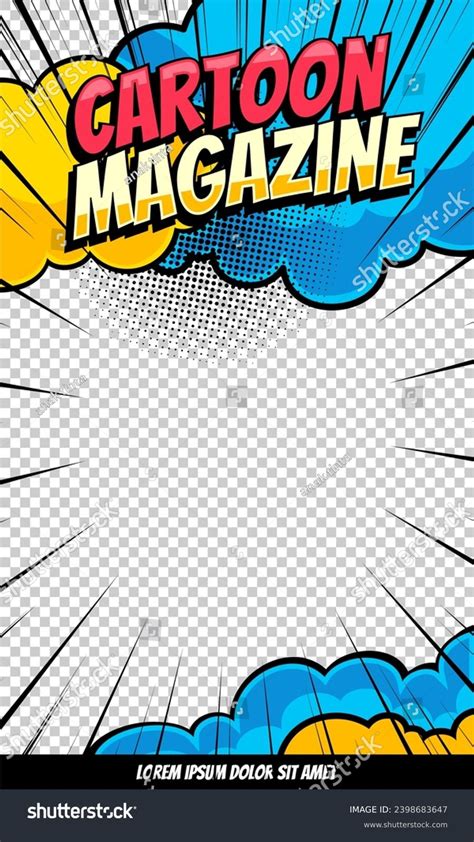 Comic Book Page Cover Design Concept Stock Vector Royalty Free