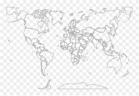 World Map Fill In Blank To Color X World Map Sketch, - Map Of The World Without Countries, HD ...