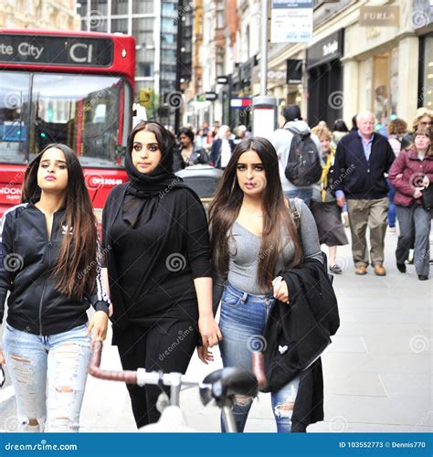 3 Beautiful Muslim Ladies in London Editorial Stock Photo - Image of females, travel: 103552773