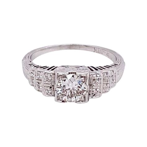 Vintage S Art Deco European Cut Ct Diamond Engagement Ring For