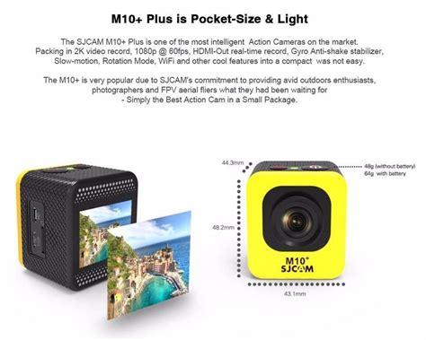 Original SJCAM M10 Plus WiFi 30M Waterproof Sports Action Camera Sj M10