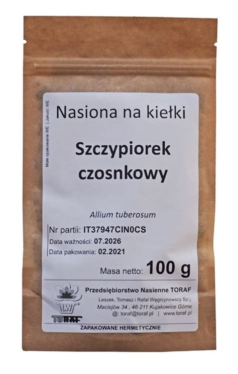 Szczypiorek Czosnkowy Nasiona Na Kie Ki G Toraf Erli Pl