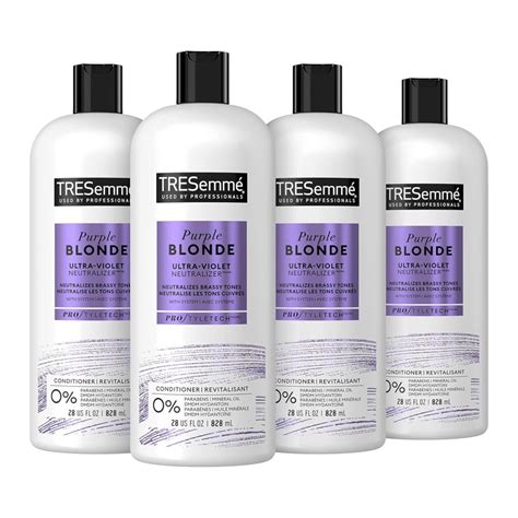 4 Bottles of TRESemmé Purple Blonde Conditioner for Blonde Silver