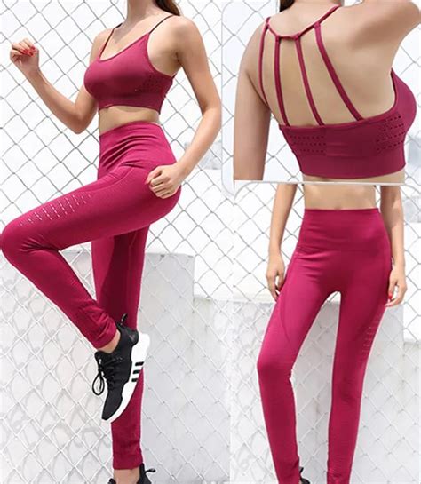 Gym Sets Yoga Running Fitness Top Legging Sets Women Sports Bra Pant