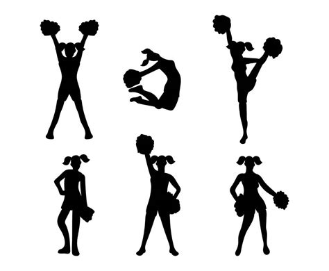 Cheerleader Silhouette Svg Free Dxf Include