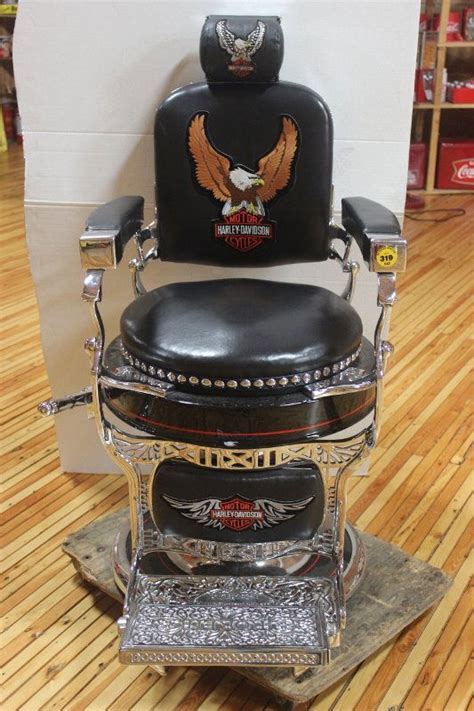 Custom Harley Davidson Barber Chair Lot 319