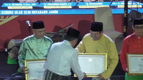 HUT Provinsi Jambi Ke 66 Tahun Pemkab Bungo Terima Sertifikat WBTB