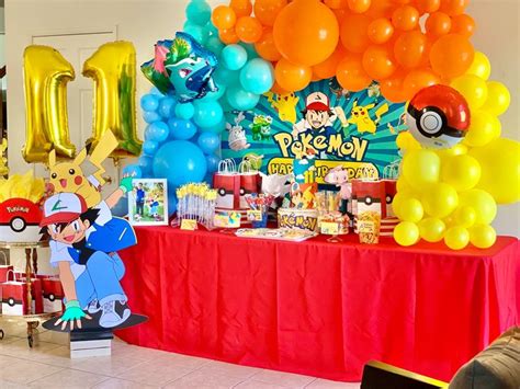 Pok Mon Birthday Balloon Garland In Pokemon Birthday Nerf