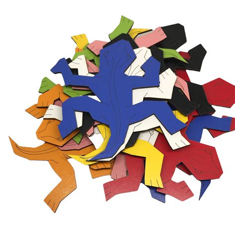 Escher Lizards Set Of 115 Pcs 1 Square Meter Lizard Etsy
