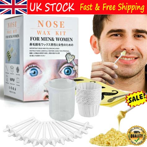 Unisex Nose Ear Hair Removal Wax Kit Nostril Painless Remove Easy Nasal Waxing Ebay